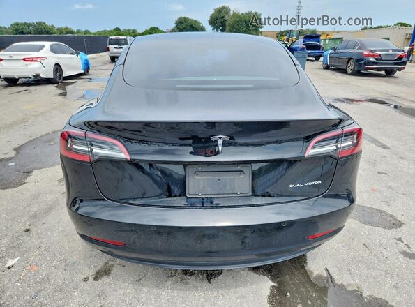 5YJ3E1EB5NF277590 2022 TESLA MODEL Black უკანა ხედი