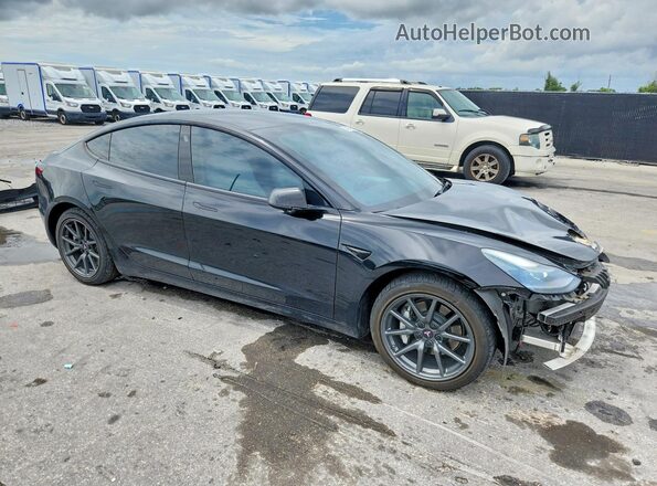 5YJ3E1EB5NF277590 2022 TESLA MODEL Black წინა მარჯვენა
