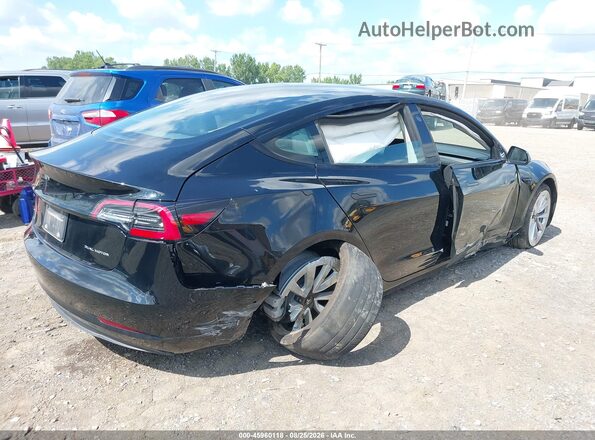 5YJ3E1EB5NF290209 2022 TESLA MODEL 3 Черный Задняя правая четверть