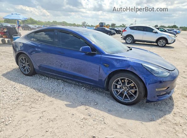 5YJ3E1EB5NF314976 2022 TESLA MODEL Blue Przód prawy