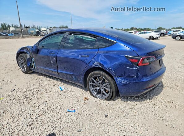 5YJ3E1EB5NF314976 2022 TESLA MODEL Blue Tył lewy