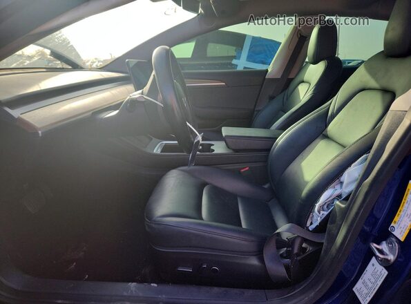 5YJ3E1EB5NF314976 2022 TESLA MODEL Blue Widok wnętrza z przodu