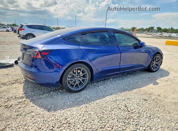 5YJ3E1EB5NF314976 2022 TESLA MODEL Blue Tył prawy