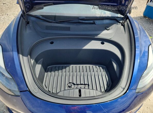 5YJ3E1EB5NF314976 2022 TESLA MODEL Blue Widok wnętrza z tyłu