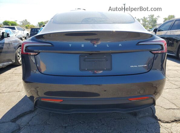 5YJ3E1EB5RF800774 2024 TESLA MODEL Charcoal Rear view