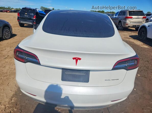 5YJ3E1EB6KF193807 2019 TESLA MODEL White უკანა ხედი