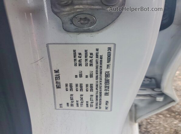 5YJ3E1EB6KF199574 2019 TESLA MODEL White Vista del compartimento del motor