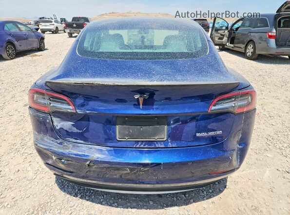 5YJ3E1EB6KF231701 2019 TESLA MODEL Blue Vista trasera