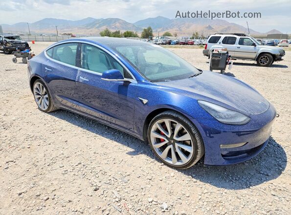 5YJ3E1EB6KF231701 2019 TESLA MODEL Blue Delantero derecho