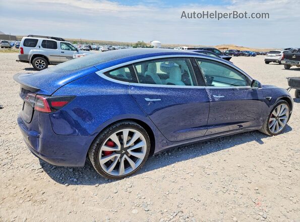 5YJ3E1EB6KF231701 2019 TESLA MODEL Blue Trasero derecho