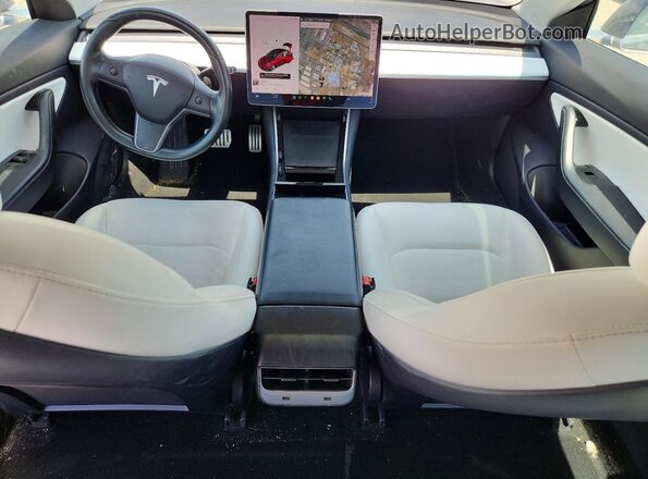 5YJ3E1EB6KF231701 2019 TESLA MODEL Blue Vista del salpicadero