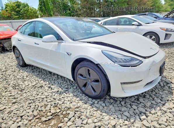 5YJ3E1EB6KF436984 2019 TESLA MODEL Белый Передняя правая четверть