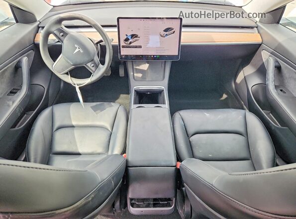 5YJ3E1EB6MF849359 2021 TESLA MODEL White Вид панелі приладів