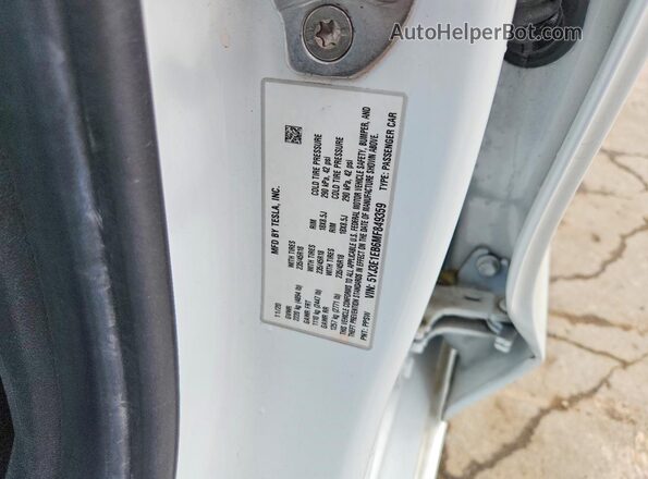 5YJ3E1EB6MF849359 2021 TESLA MODEL White Вид наклейки з VIN-кодом