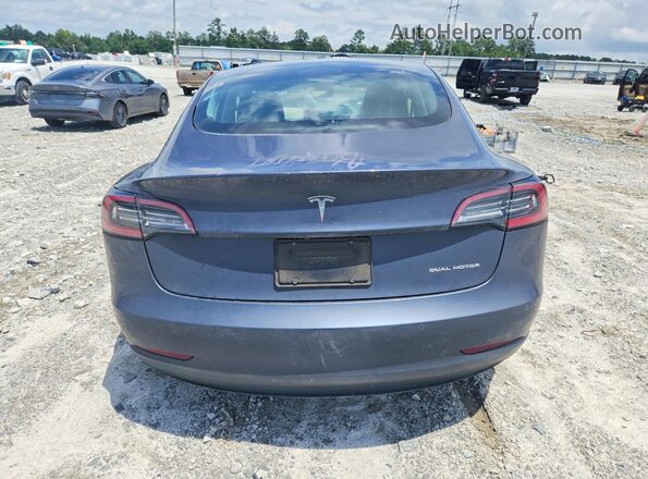 5YJ3E1EB6MF924433 2021 TESLA MODEL Blue უკანა ხედი