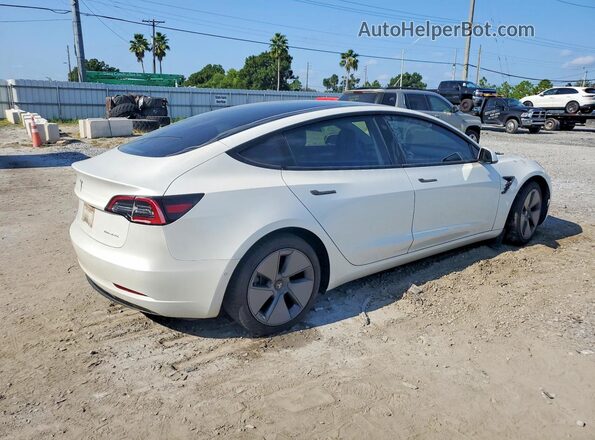 5YJ3E1EB6MF992702 2021 TESLA MODEL Белый Задняя правая четверть