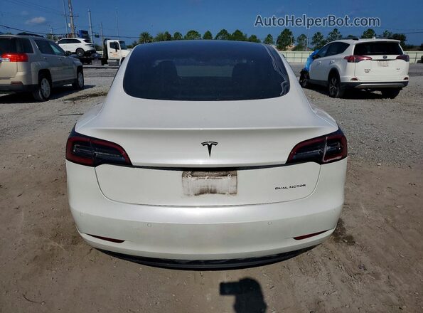 5YJ3E1EB6MF992702 2021 TESLA MODEL Белый Вид сзади