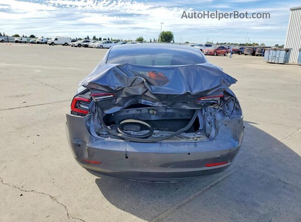 5YJ3E1EB6NF190457 2022 TESLA MODEL Charcoal Rear view