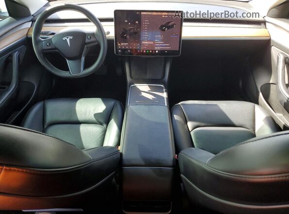 5YJ3E1EB6NF190457 2022 TESLA MODEL Charcoal Dashboard view
