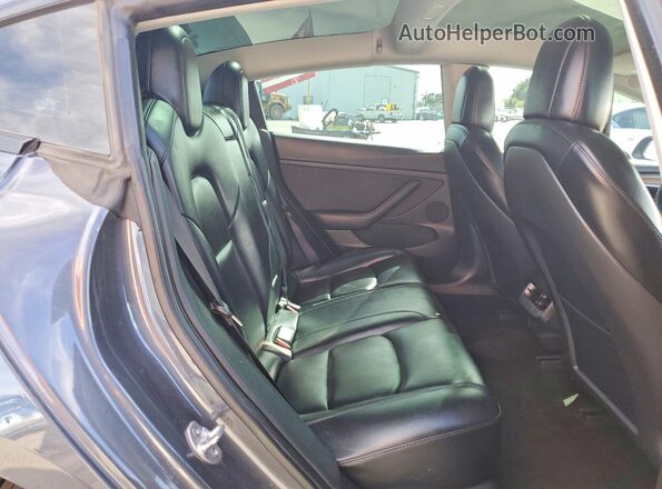 5YJ3E1EB6NF190457 2022 TESLA MODEL Charcoal Rear seats view