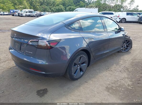 5YJ3E1EB6NF245845 2022 TESLA MODEL 3 Gray Հետևի աջ