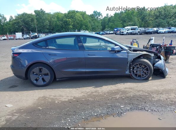 5YJ3E1EB6NF245845 2022 TESLA MODEL 3 Gray Սալոնի հետևի տեսք