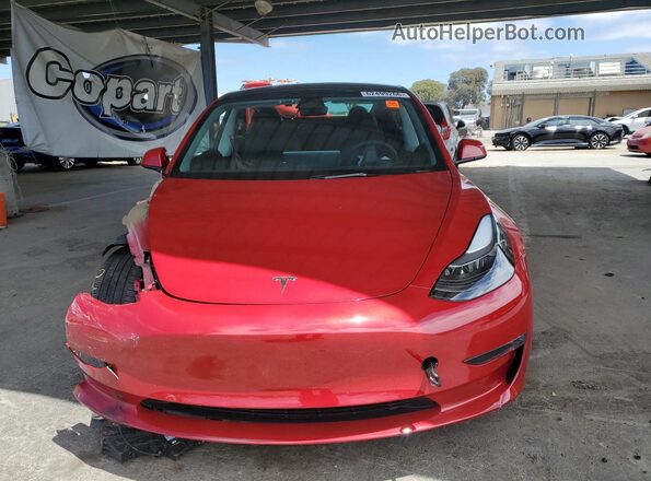 5YJ3E1EB6PF603965 2023 TESLA MODEL Красный Вид спереди
