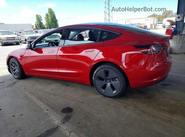 5YJ3E1EB6PF603965 2023 TESLA MODEL Красный Задняя левая четверть