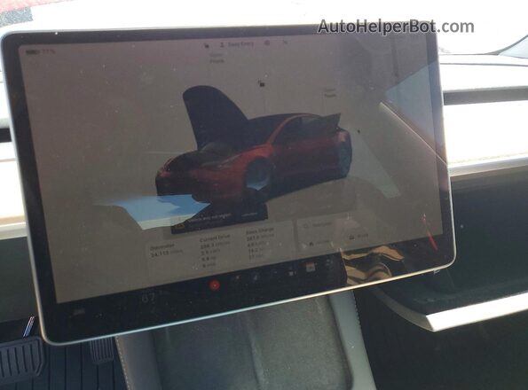 5YJ3E1EB6PF603965 2023 TESLA MODEL Красный Вид щитка приборов