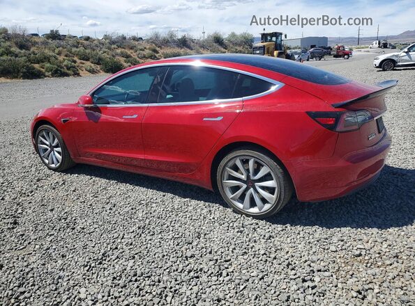 5YJ3E1EB7KF192648 2019 TESLA MODEL Red უკანა მარცხენა