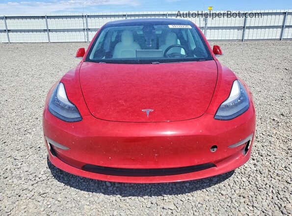 5YJ3E1EB7KF192648 2019 TESLA MODEL Red წინა ხედი