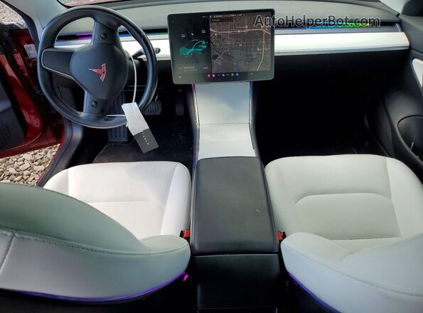 5YJ3E1EB7KF192648 2019 TESLA MODEL Red წინა პანელის ხედი