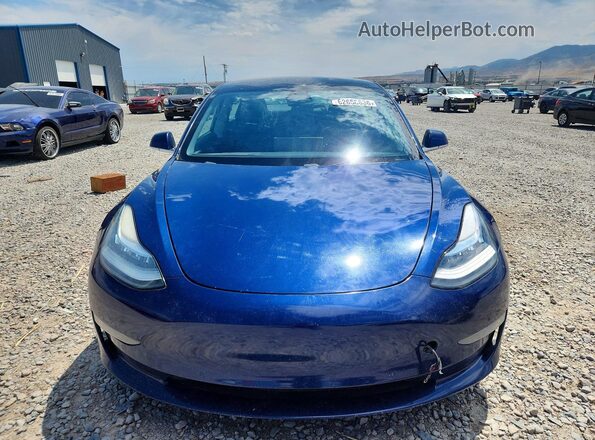 5YJ3E1EB7KF433138 2019 TESLA MODEL Blue Widok z przodu