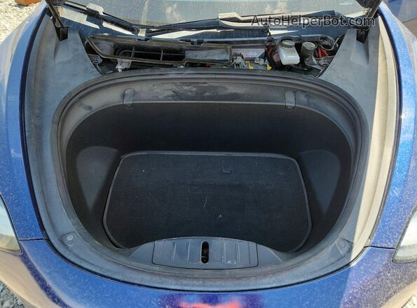 5YJ3E1EB7KF433138 2019 TESLA MODEL Blue Widok wnętrza z tyłu