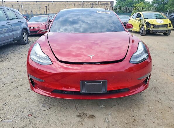 5YJ3E1EB7KF496739 2019 TESLA MODEL Красный Вид спереди