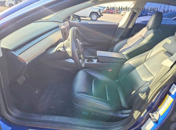 5YJ3E1EB7LF617187 2020 TESLA MODEL Blue Vista interior delantera