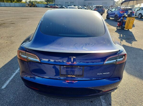 5YJ3E1EB7LF617187 2020 TESLA MODEL Blue Vista trasera