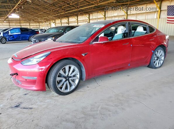 5YJ3E1EB7LF646706 2020 TESLA MODEL Red Rear left