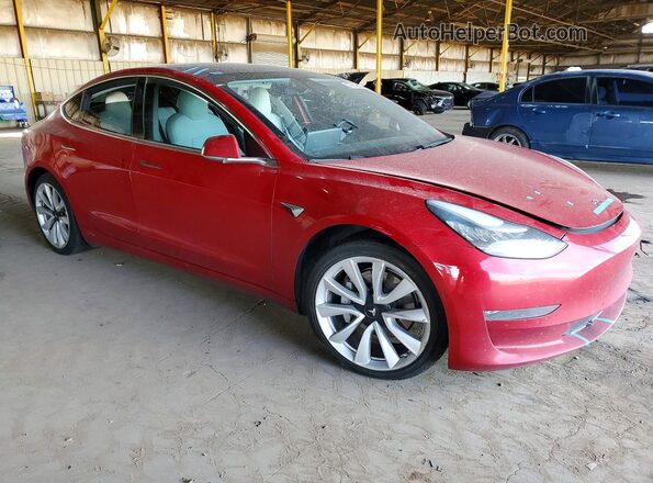 5YJ3E1EB7LF646706 2020 TESLA MODEL Red Dashboard view