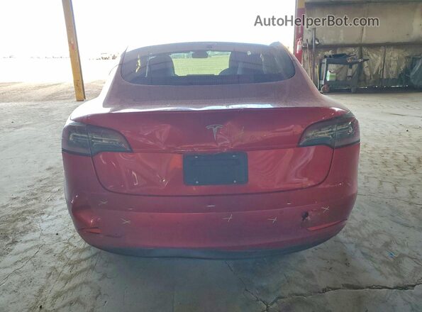 5YJ3E1EB7LF646706 2020 TESLA MODEL Red VIN sticker view