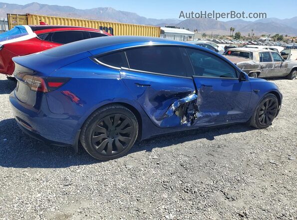5YJ3E1EB7LF664848 2020 TESLA MODEL Blue Rear right