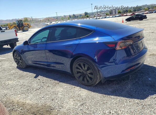 5YJ3E1EB7LF664848 2020 TESLA MODEL Blue Rear left