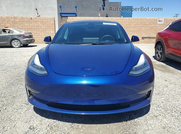 5YJ3E1EB7LF664848 2020 TESLA MODEL Blue Front view