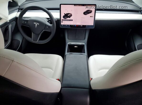 5YJ3E1EB7MF060444 2021 TESLA MODEL Black Dashboard view