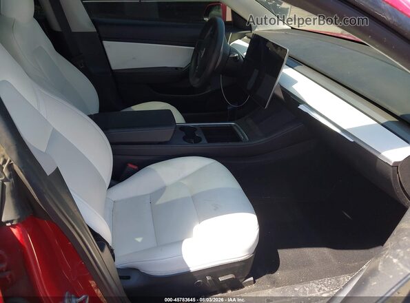 5YJ3E1EB7MF937563 2021 TESLA MODEL 3 Burgundy Вид салону спереду