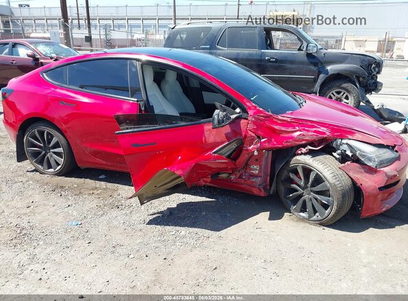 5YJ3E1EB7MF937563 2021 TESLA MODEL 3 Burgundy Вид щитка приладів