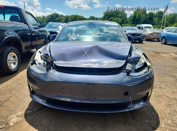 5YJ3E1EB7PF616689 2023 TESLA MODEL Gray წინა ხედი