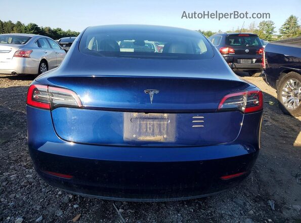 5YJ3E1EB8JF063641 2018 TESLA MODEL Blue Հետևի տեսք