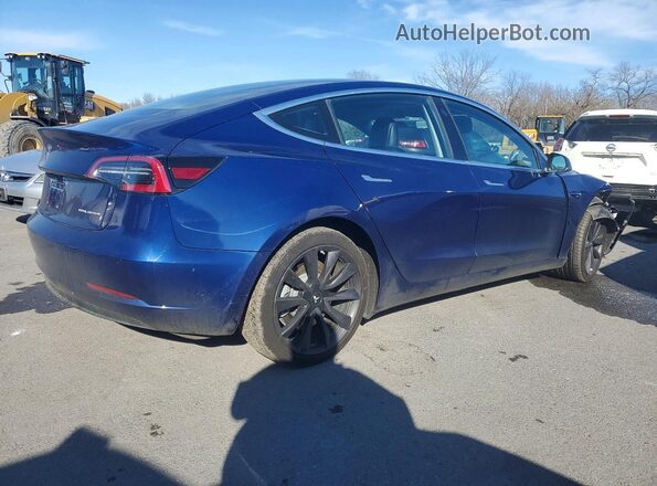 5YJ3E1EB8JF133879 2018 TESLA MODEL Blue Задня права чверть