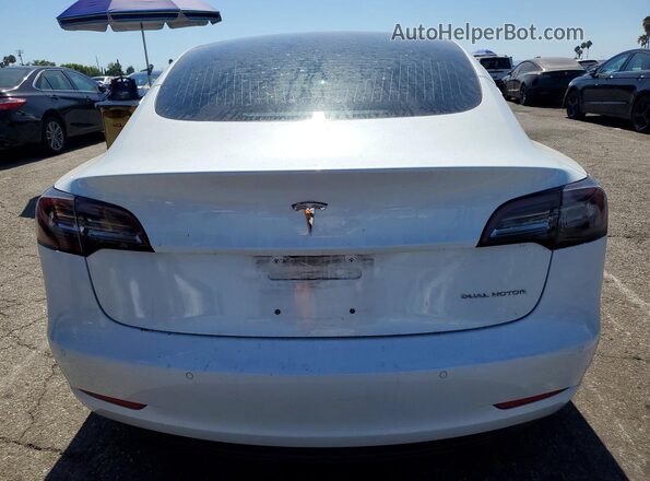 5YJ3E1EB8JF135552 2018 TESLA MODEL White უკანა ხედი